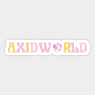 Pink and Yellow AXIDWORLD Sticker